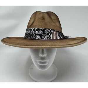 Oiernfe Cowboy Hat Size L/XL Brown Polyester